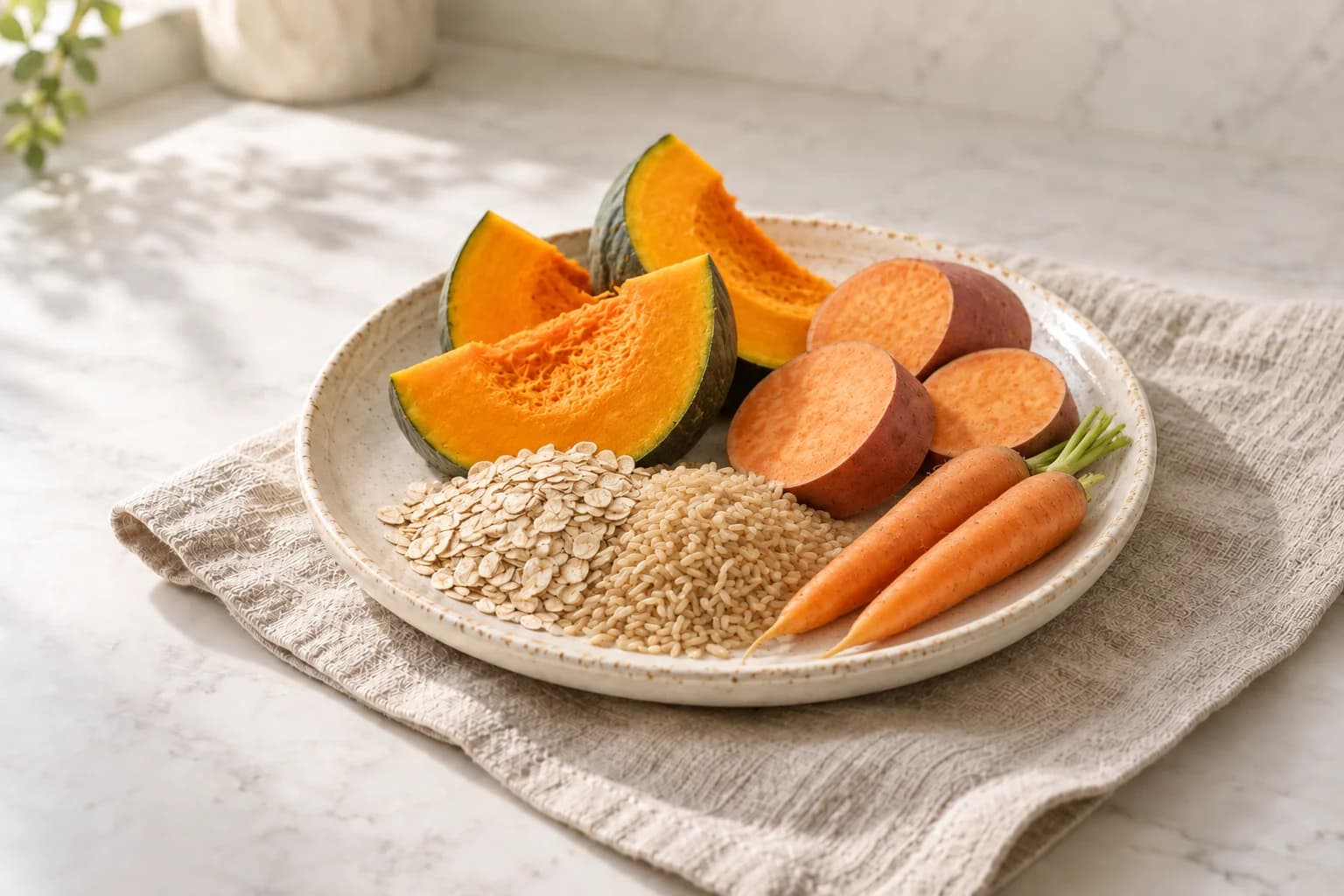 Grains and vegetables ingredient illustration