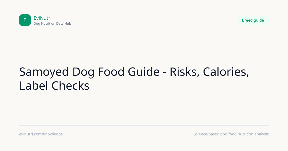 Samoyed Dog Food Guide - Risks, Calories, Label Checks | EviNutri